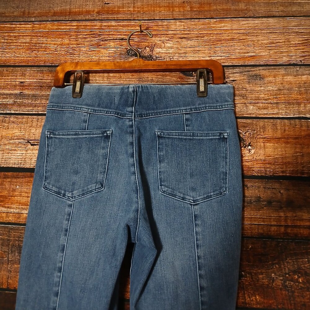 Soft Surroundings Jeans S Pull On Mid Rise Skinny Ankle Blue Denim Stretch - Picture 5 of 7